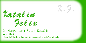 katalin felix business card